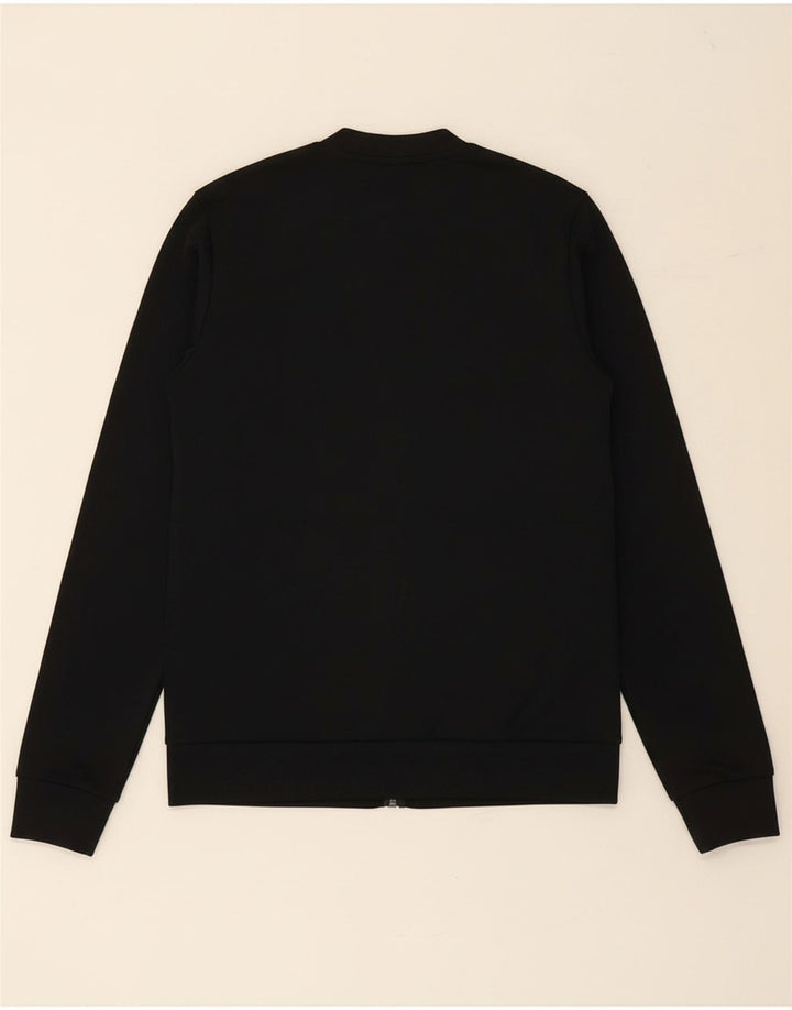 ADIDAS Girls Graphic Tracksuit Top Jacket 13-14 Years Black Polyester