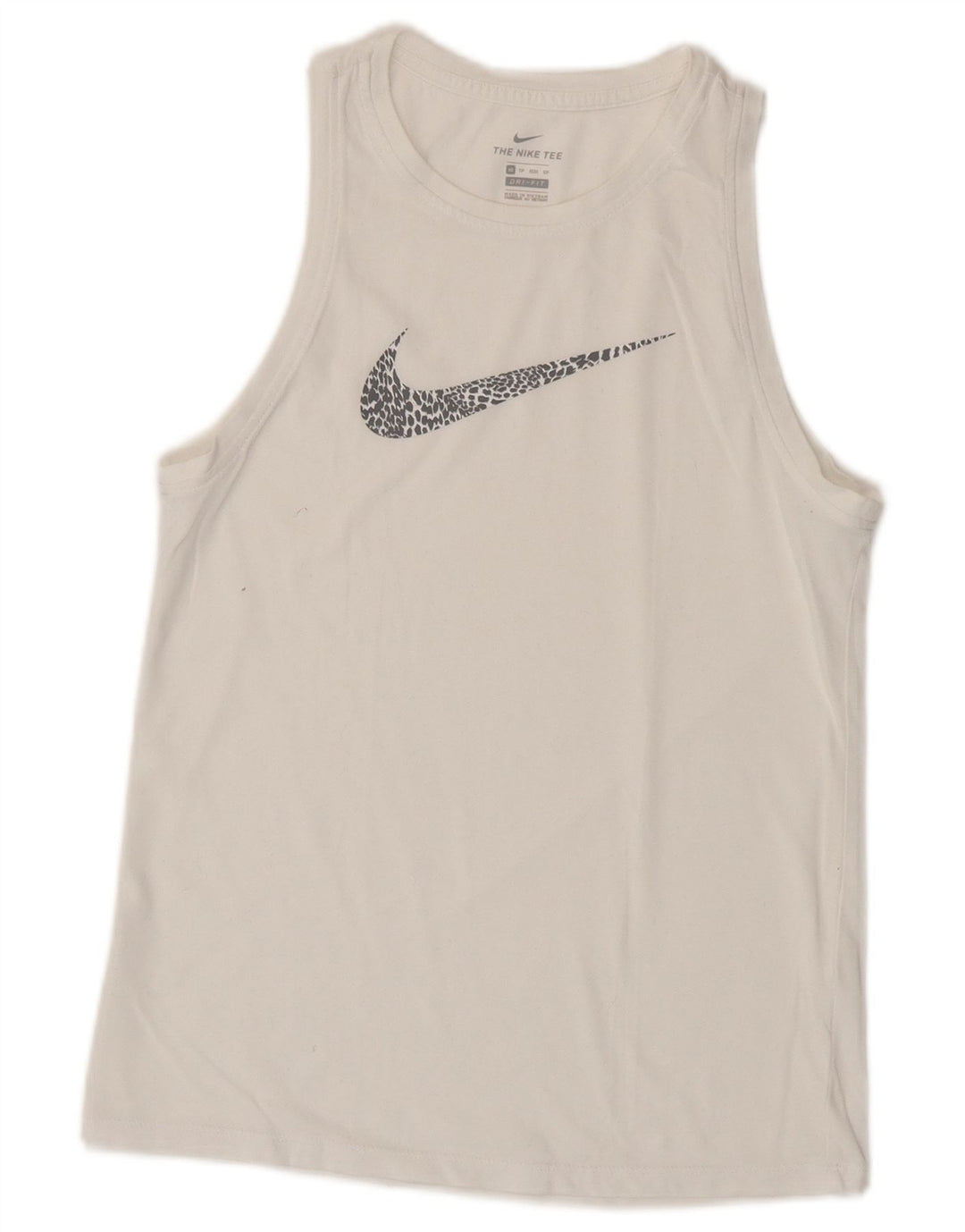 NIKE Ženska Dri Fit Graphic Vest Top UK 6 XS Bijela