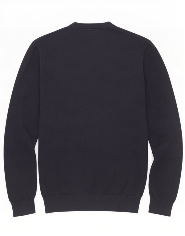 Crew Clothing Mens V-Neck Jumper Sweater Large Navy Blue Cotton