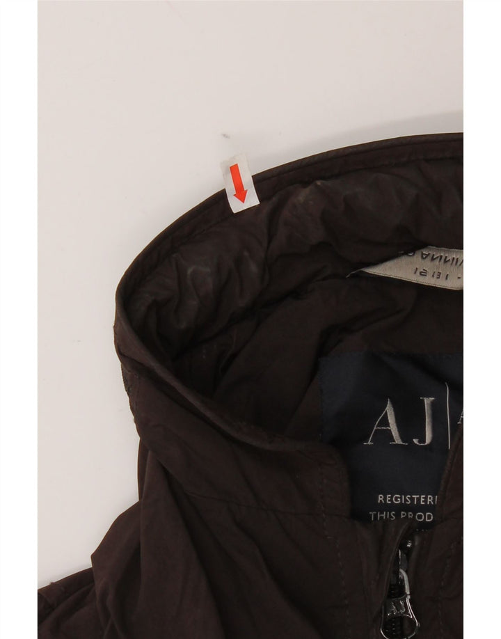 Armani Jeans muška bomber jakna s kapuljačom EU 48 mala smeđa poliester