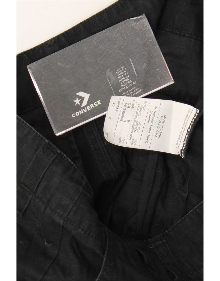 CONVERSE ženske ravne kargo hlače W27 L28 crni pamuk