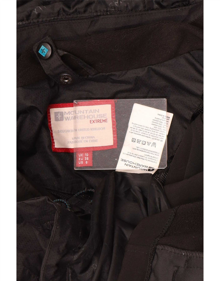 Mountain Warehouse Ženska kišna jakna s kapuljačom UK 10 Mala crna najlonska
