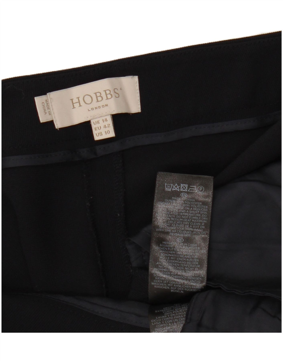 Hobbs ženske chino hlače UK 14 Large W34 L30 tamnoplavi poliester