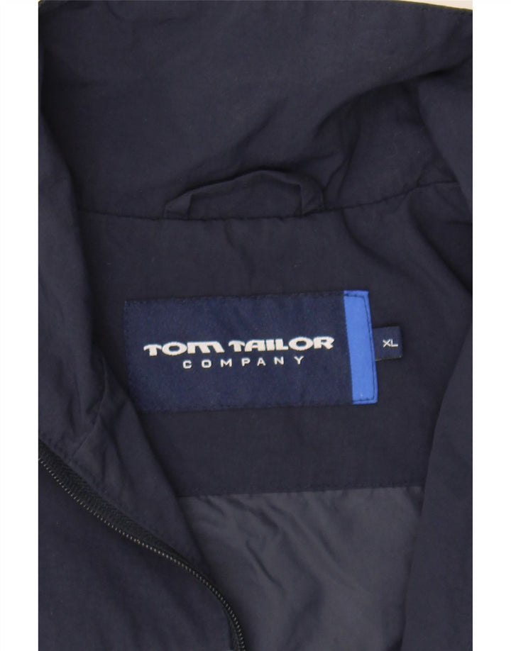 TOM TAILOR Womens Windbreaker Jacket UK 18 XL Navy Blue Colourblock Vintage Tom Tailor and Second-Hand Tom Tailor from Messina Hembry 
