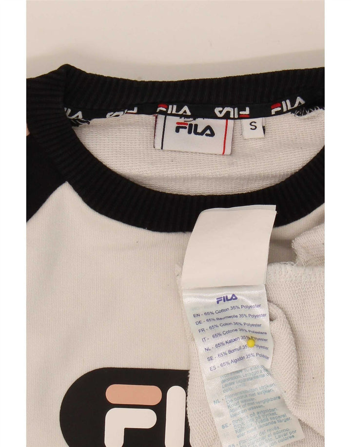 Fila Ženska prevelika kratkotrajna majica UK 10 Small White Colourblock
