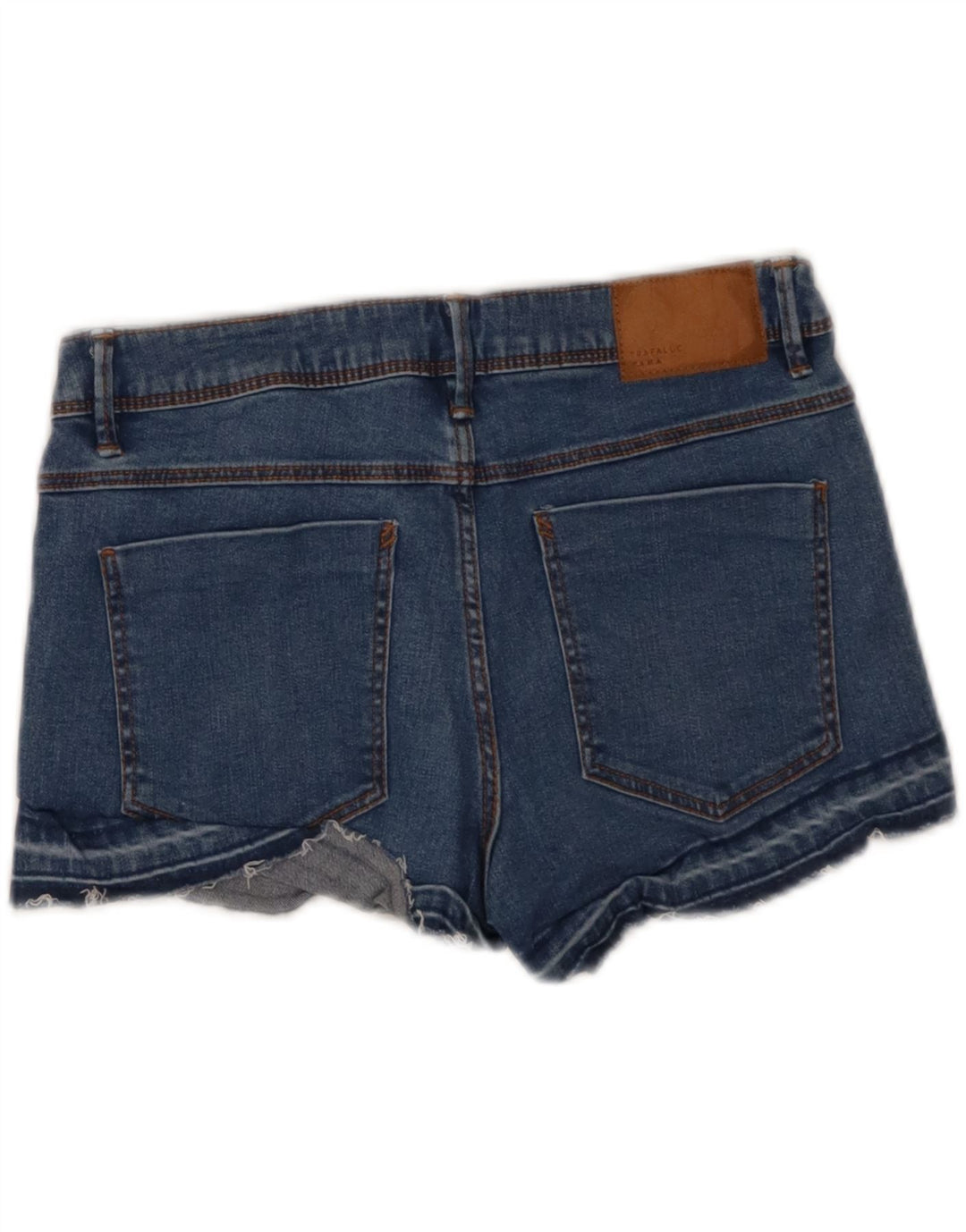 ZARA Womens Denim Shorts EU 38 Small W28 Blue