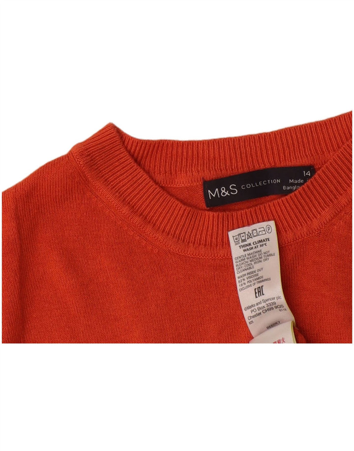 Marks & Spencer ženska majica kratkih rukava UK 14 srednje crvena viskoza