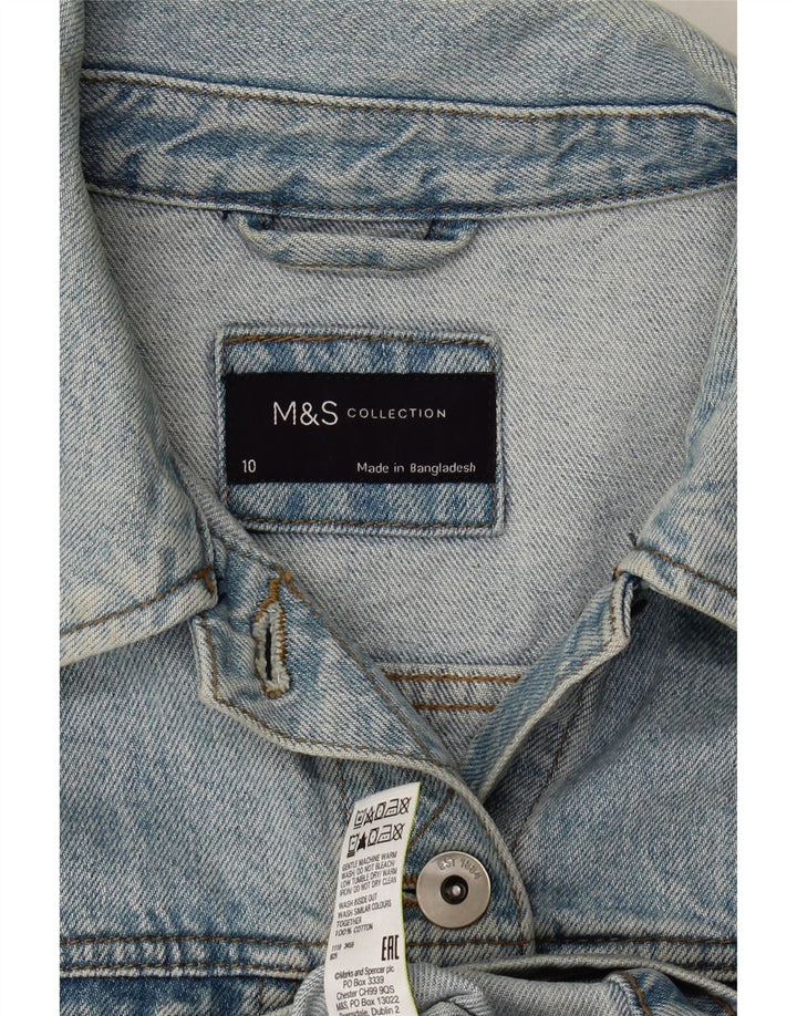 Marks & Spencer ženska traper jakna UK 10 Small Blue Cotton