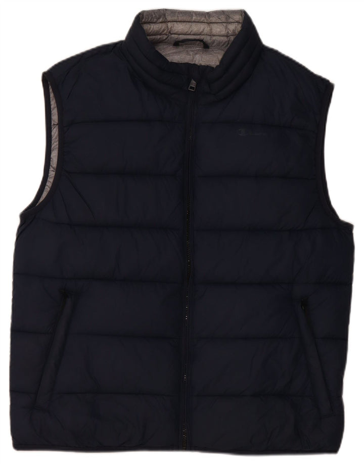 Champion Mens Padded Gilet UK 38 Medium Navy Blue