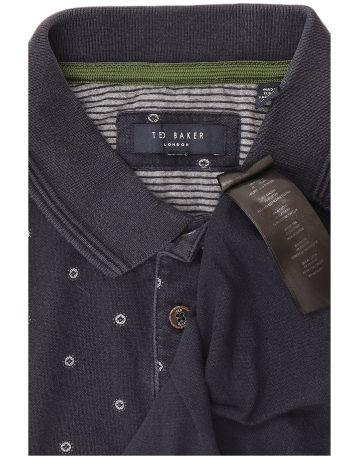 Ted Baker Muška polo majica Mala tamnoplava pamuk na točke