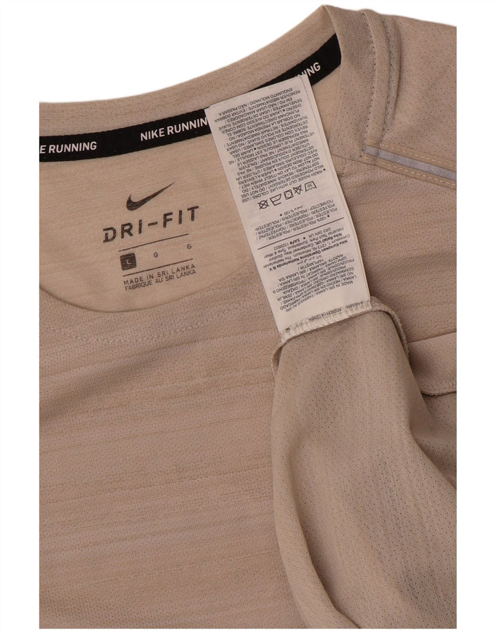 Nike Dri Fit majica kratkih rukava s velikim ružičastim prugama od poliestera