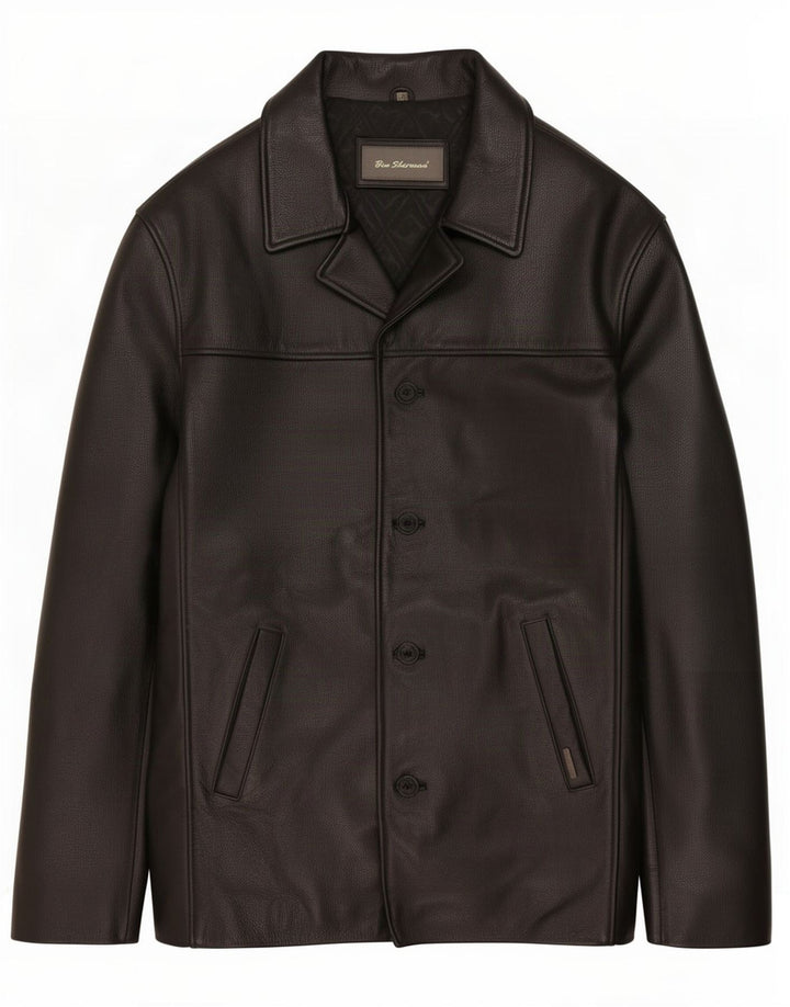 Ben Sherman muška kožna jakna UK 40 velika crna