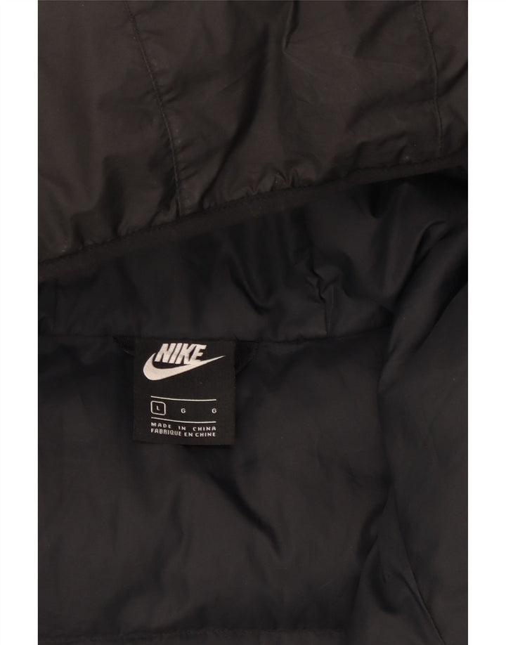 Nike muška podstavljena jakna s kapuljačom UK 40 veliki crni poliester