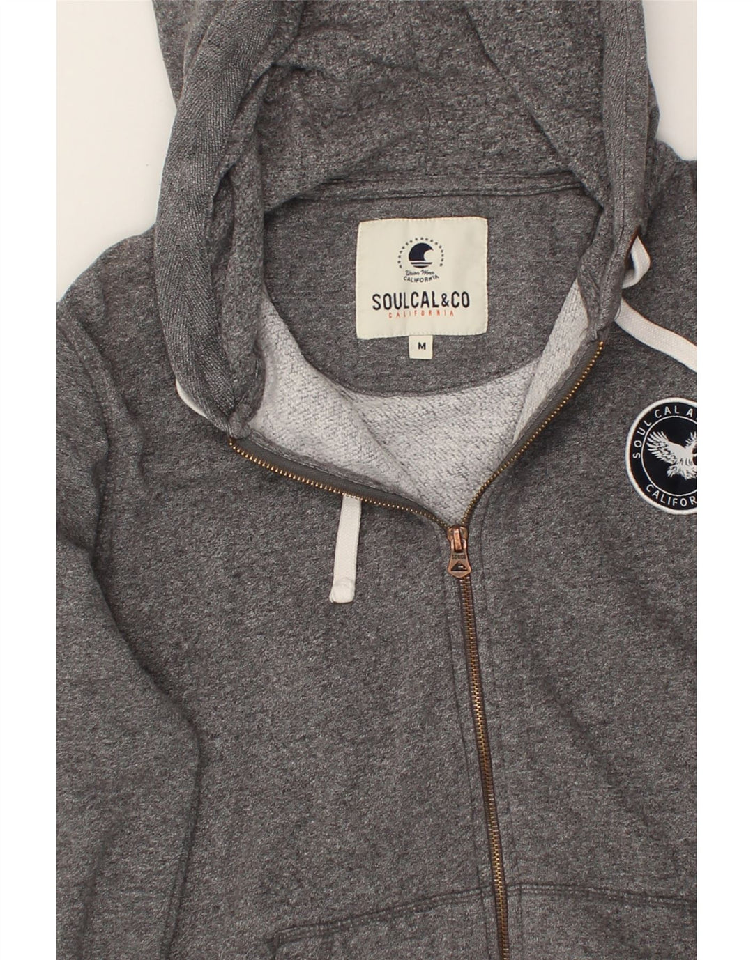 SOULCAL&CO Mens Zip Hoodie Sweater Medium Grey Cotton Vintage SOULCAL&CO and Second-Hand SOULCAL&CO from Messina Hembry 