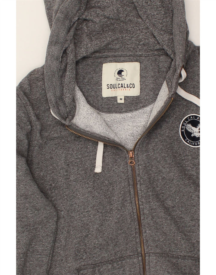 SOULCAL&CO Mens Zip Hoodie Sweater Medium Grey Cotton Vintage SOULCAL&CO and Second-Hand SOULCAL&CO from Messina Hembry 