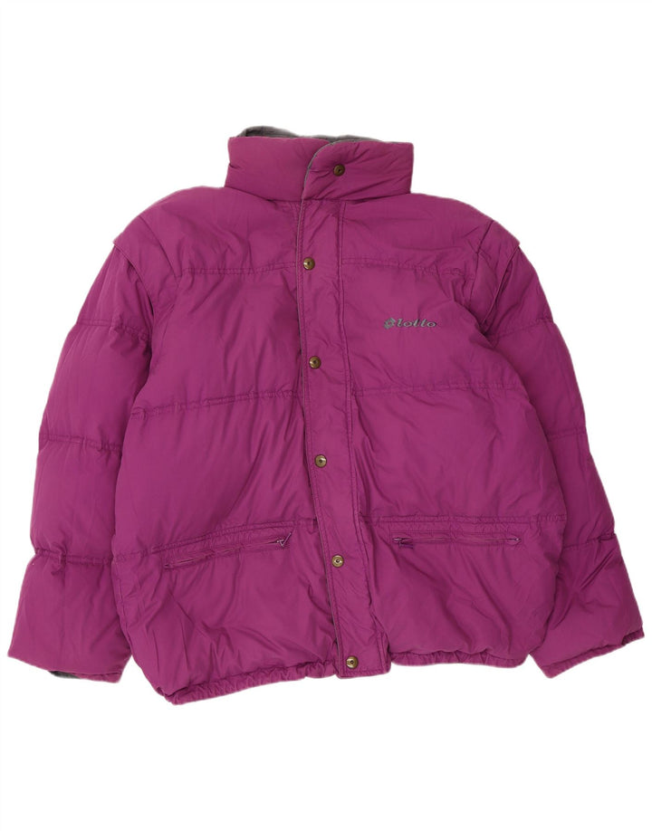 Lotto muška reverzibilna podstavljena jakna UK 38 srednje sivi poliester