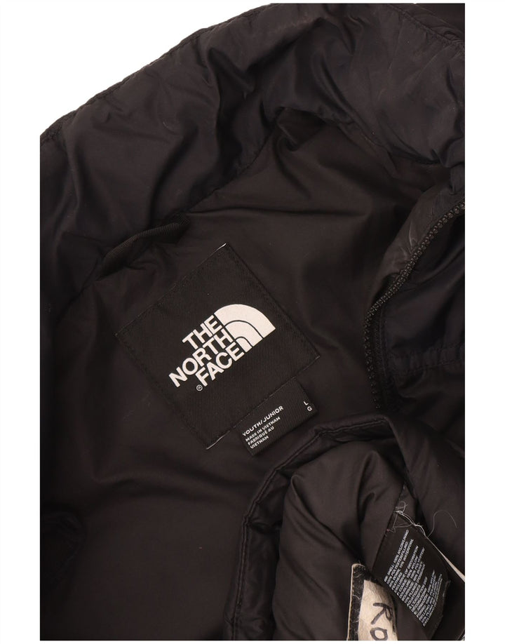 The North Face Boys podstavljena jakna 11-12 godina veliki crni najlon