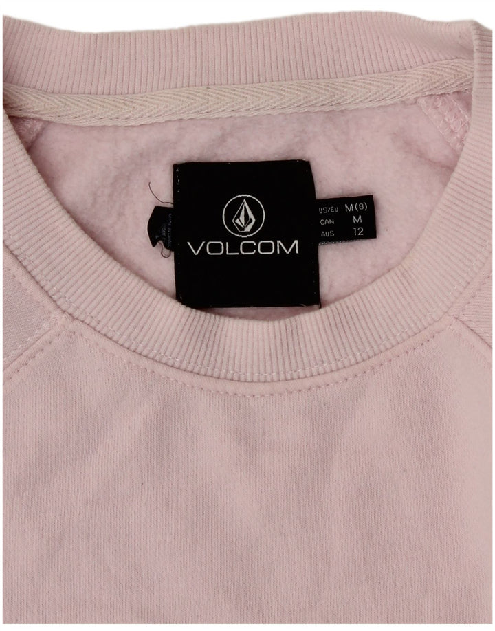 Volcom ženski džemper s grafičkim motivima US 8, srednje ružičasti pamuk