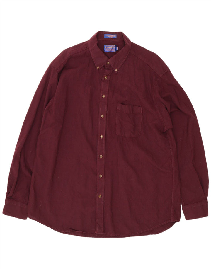 Pendleton muška dugačka majica od flanela 2XL bordo vuna
