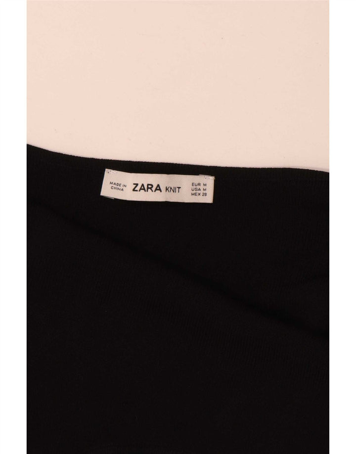 Zara ženski bodi s halterima UK 12 srednje crne viskoze