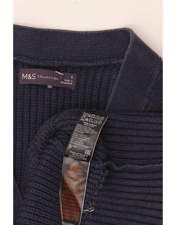 Marks & Spencer ženski prekomjerni džemper UK 10 Mali tamnoplavi
