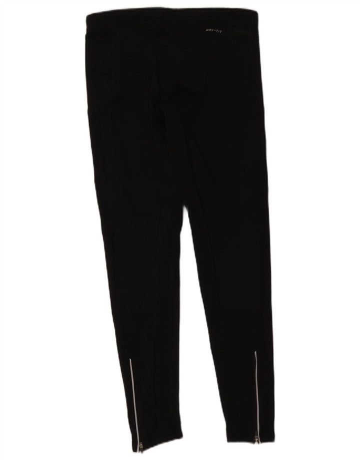 Nike Ženske Dri Fit Leggings UK 12 Srednje crni poliester