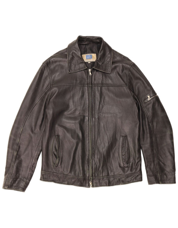 Lavorazione Artigianale muška kožna jakna IT 48 srednje crna koža