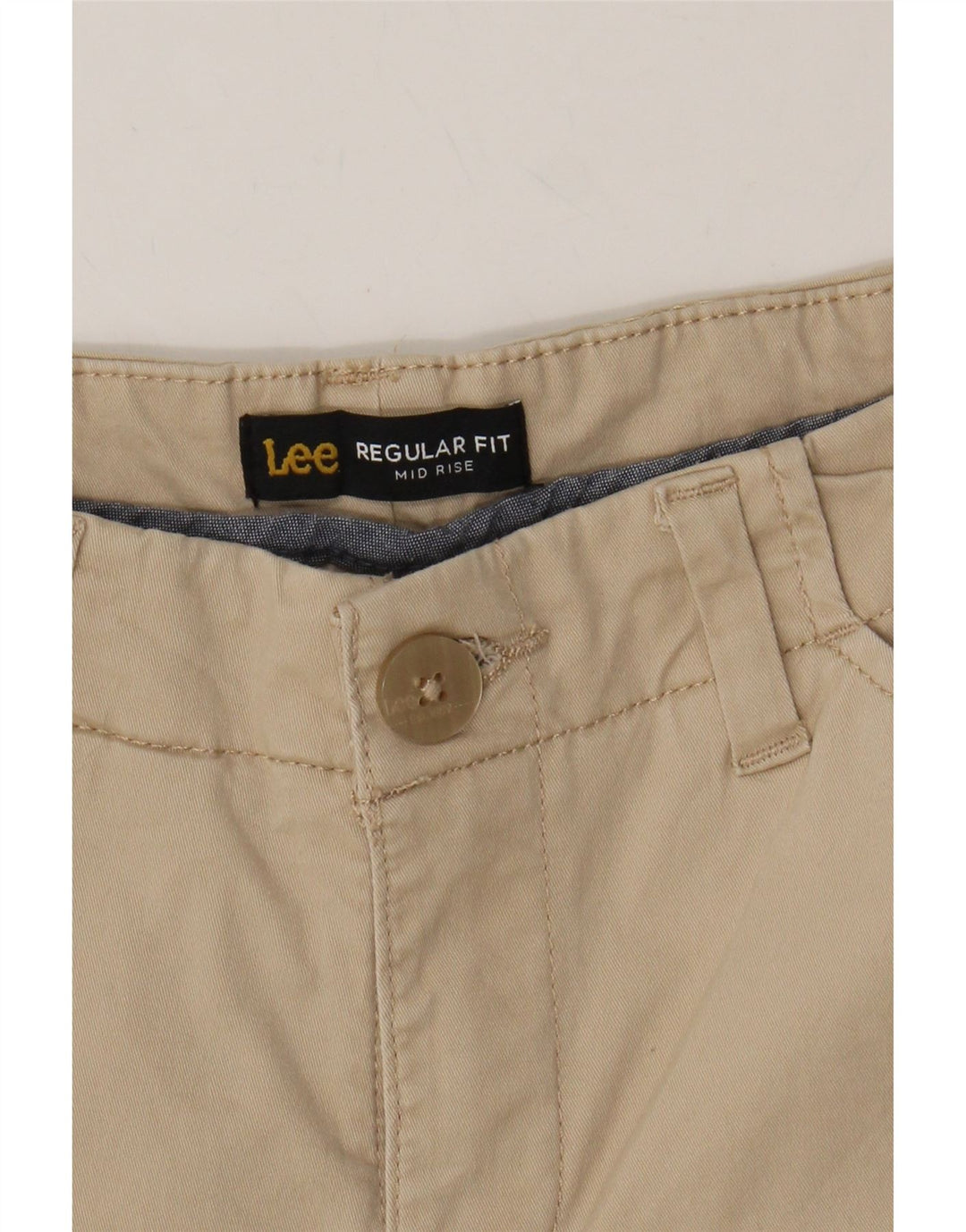 LEE Womens Mid Rise Regular Fit Casual Shorts US 6 Medium W28  Beige Vintage Lee and Second-Hand Lee from Messina Hembry 