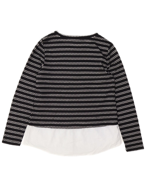 CALVIN KLEIN Ženska majica dugih rukava UK 12 srednje crne pruge