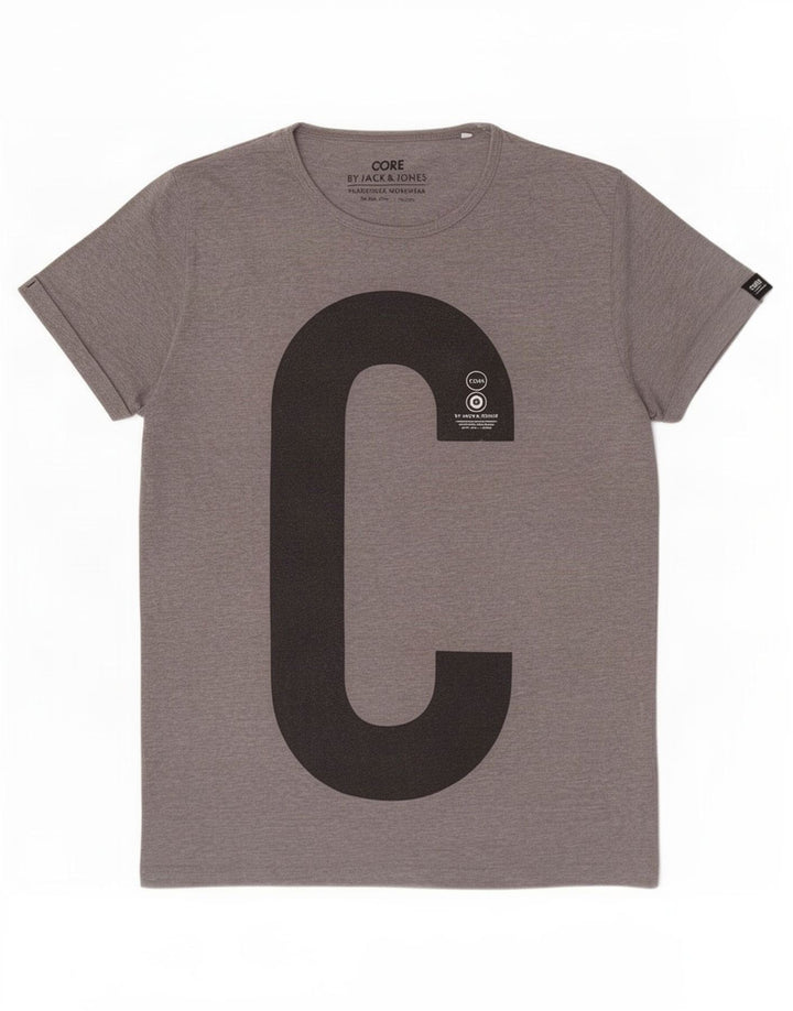 Jack & Jones muška majica kratkih rukava Core Graphic, veliki sivi poliester