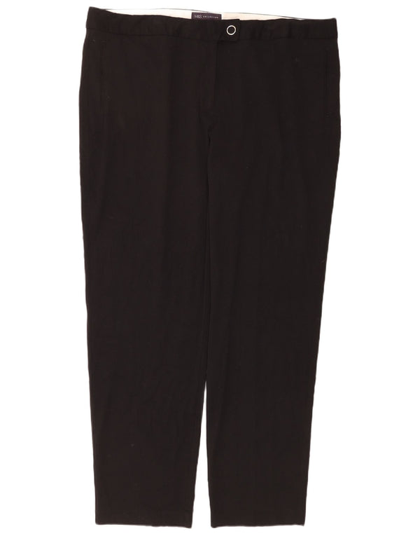 Marks & Spencer ženske ravne chino hlače UK 20 2XL W40 L30 crne