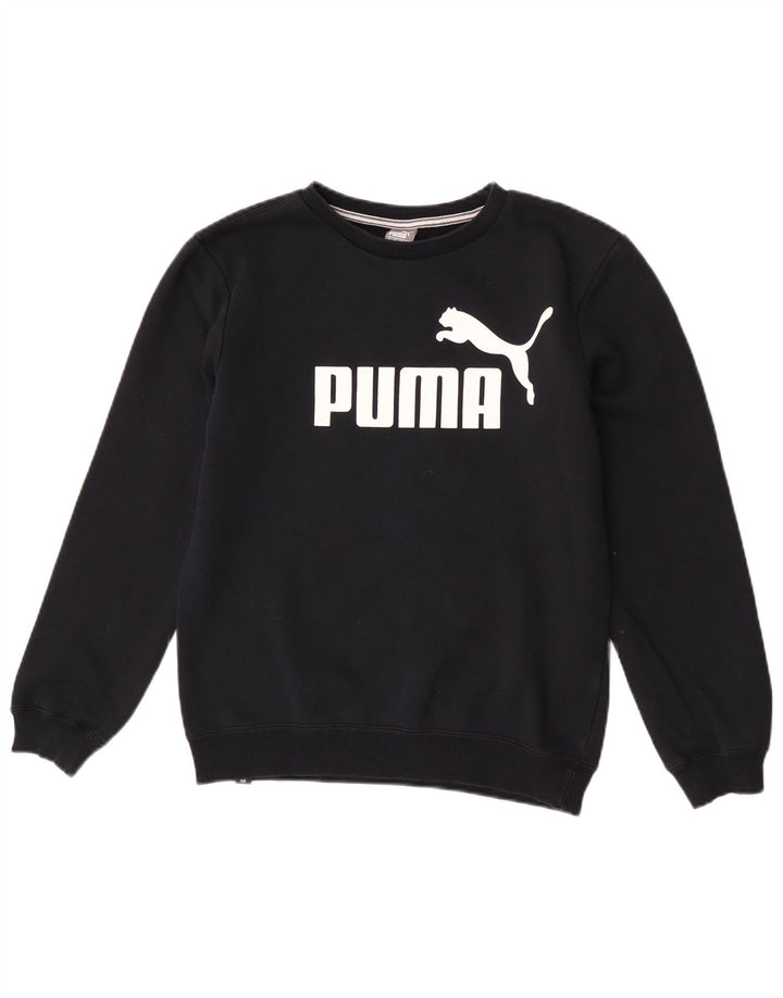 Puma Boys Graphic Sweatshirt Džemper 13-14 Years Black