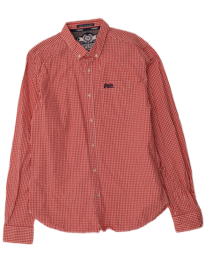 Superdry muška košulja XL Red Gingham pamuk