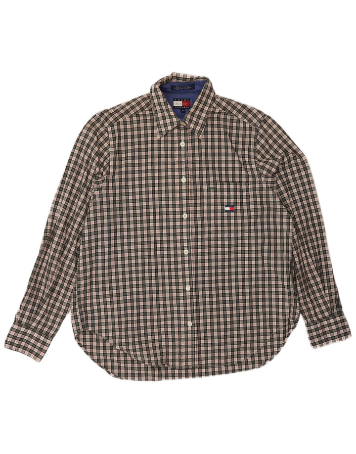 TOMMY HILFIGER Ženska košulja US 8 Srednje siva karirana pamuk