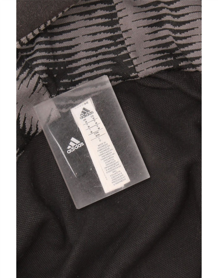 ADIDAS muški pulover s kapuljačom na patentni zatvarač Srednje crni pamuk