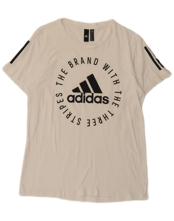 Adidas muška grafička majica srednje bijele boje