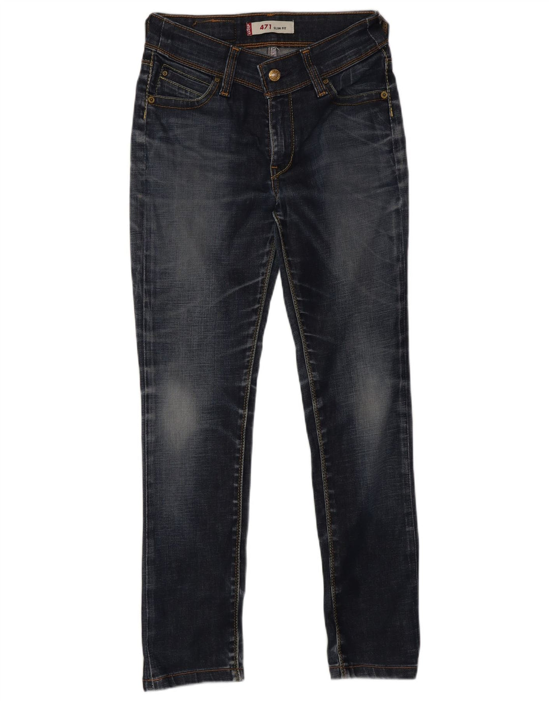 Levi's ženske 471 uske traperice W26 L34 plavi pamuk