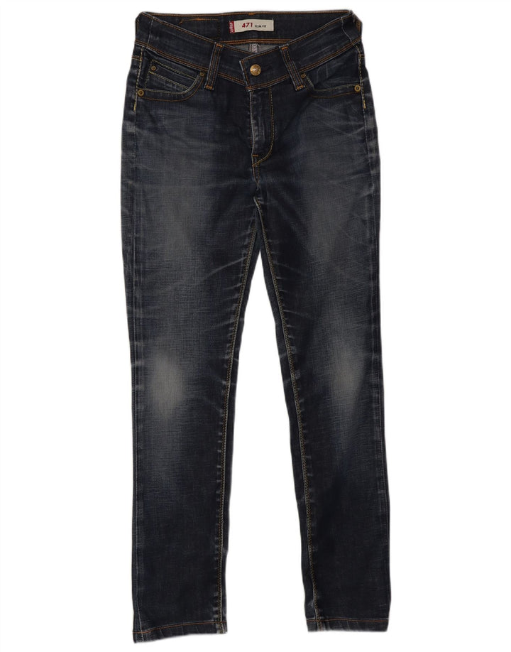 Levi's ženske 471 uske traperice W26 L34 plavi pamuk