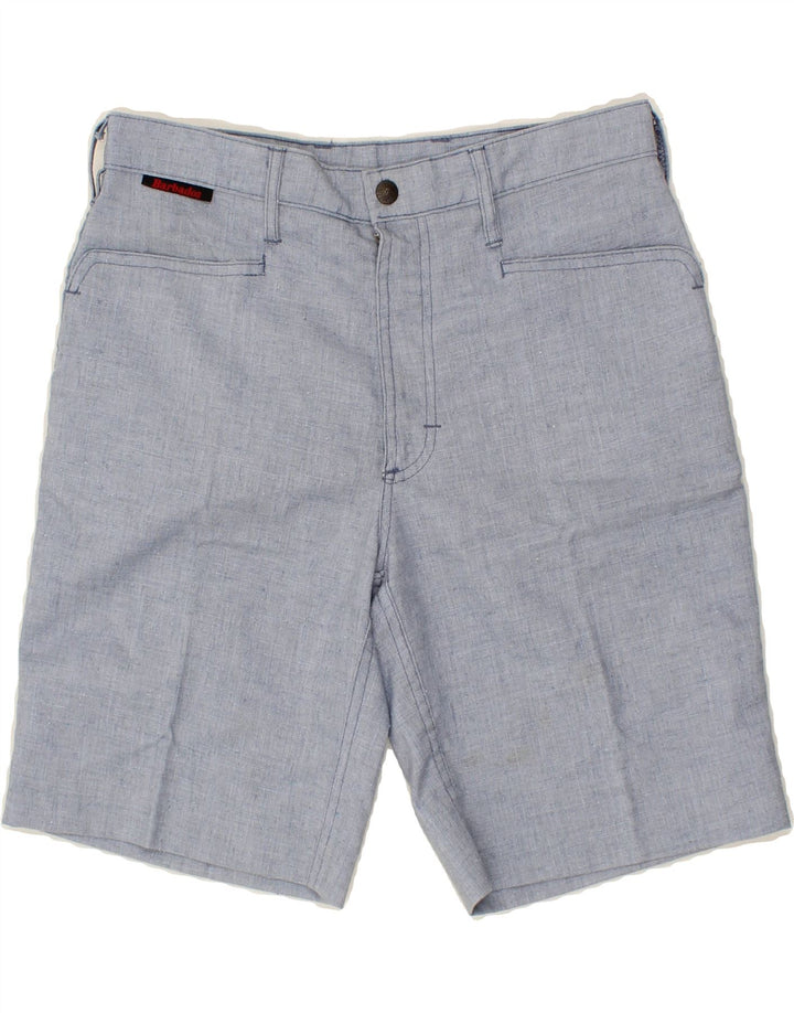 VINTAGE Womens Casual Shorts IT 40 Small W30  Blue Polyester Vintage Vintage and Second-Hand Vintage from Messina Hembry 