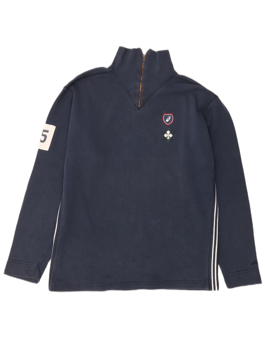 Mali tamnoplavi muški džemper s izrezom i zipom Asics