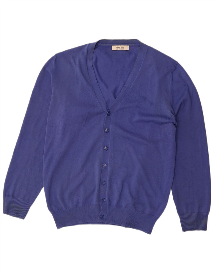 Zara muški kardigan pulover Large Blue