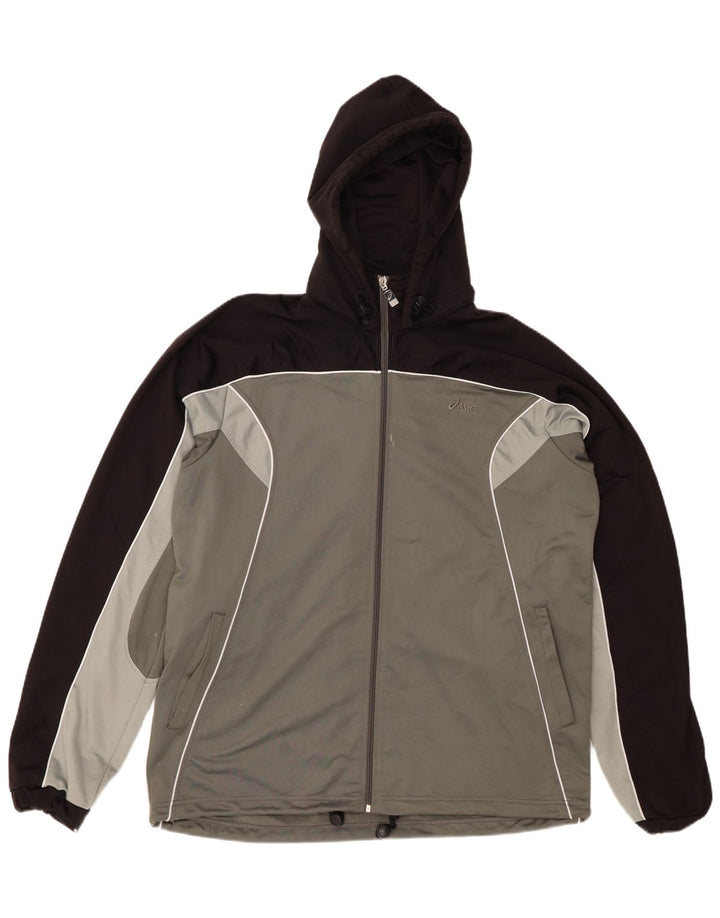 ASICS muški pulover s kapuljačom s patentnim zatvaračem XL u sivoj boji