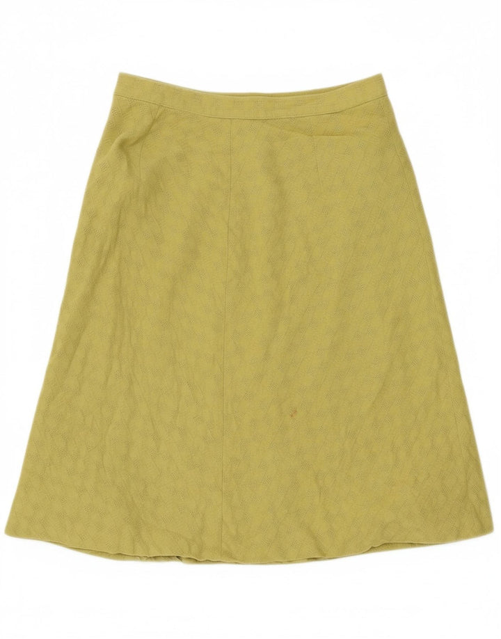 VINTAGE Womens A-Line Skirt W28 Medium Green Geometric Vintage Vintage and Second-Hand Vintage from Messina Hembry 
