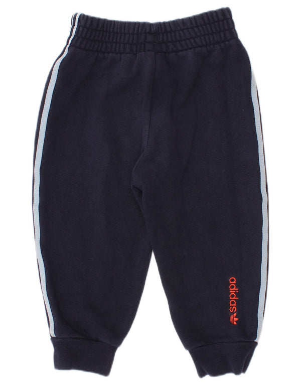 Adidas Baby Boys Trenirka hlače 12-18 mjeseci tamnoplavi pamuk