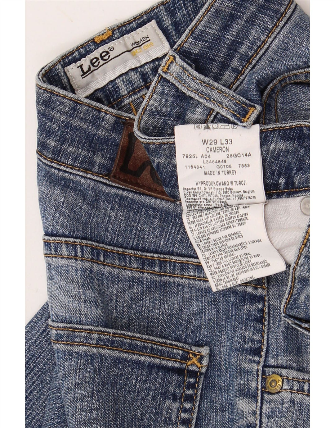 LEE Ženske traperice Cameron Bootcut W29 L33 Plavi pamuk