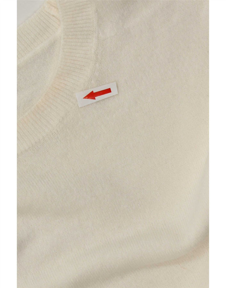 Marks & Spencer ženski džemper s okruglim izrezom UK 14 srednje bijele boje