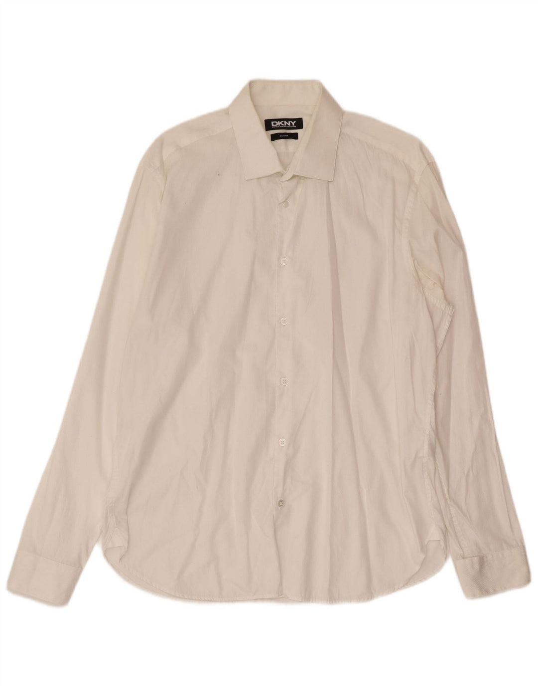 Dkny muška uska košulja srednje bijelog pamuka