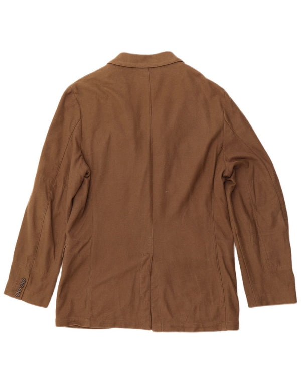 MASSIMO DUTTI Muška jakna sa 3 gumba UK 40 Veliki smeđi pamuk