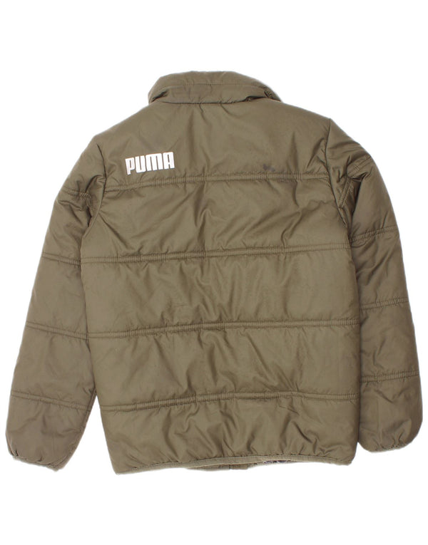 Puma Boys Graphic Podstavljena jakna 5-6 godina kaki poliester