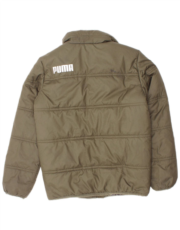 Puma Boys Graphic Podstavljena jakna 5-6 godina kaki poliester